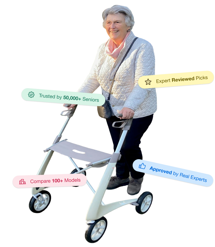 Senior woman using a walker — The Walker Advisor