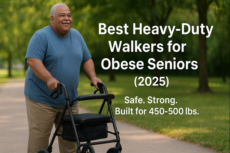 Heavy-duty walkers for obese seniors